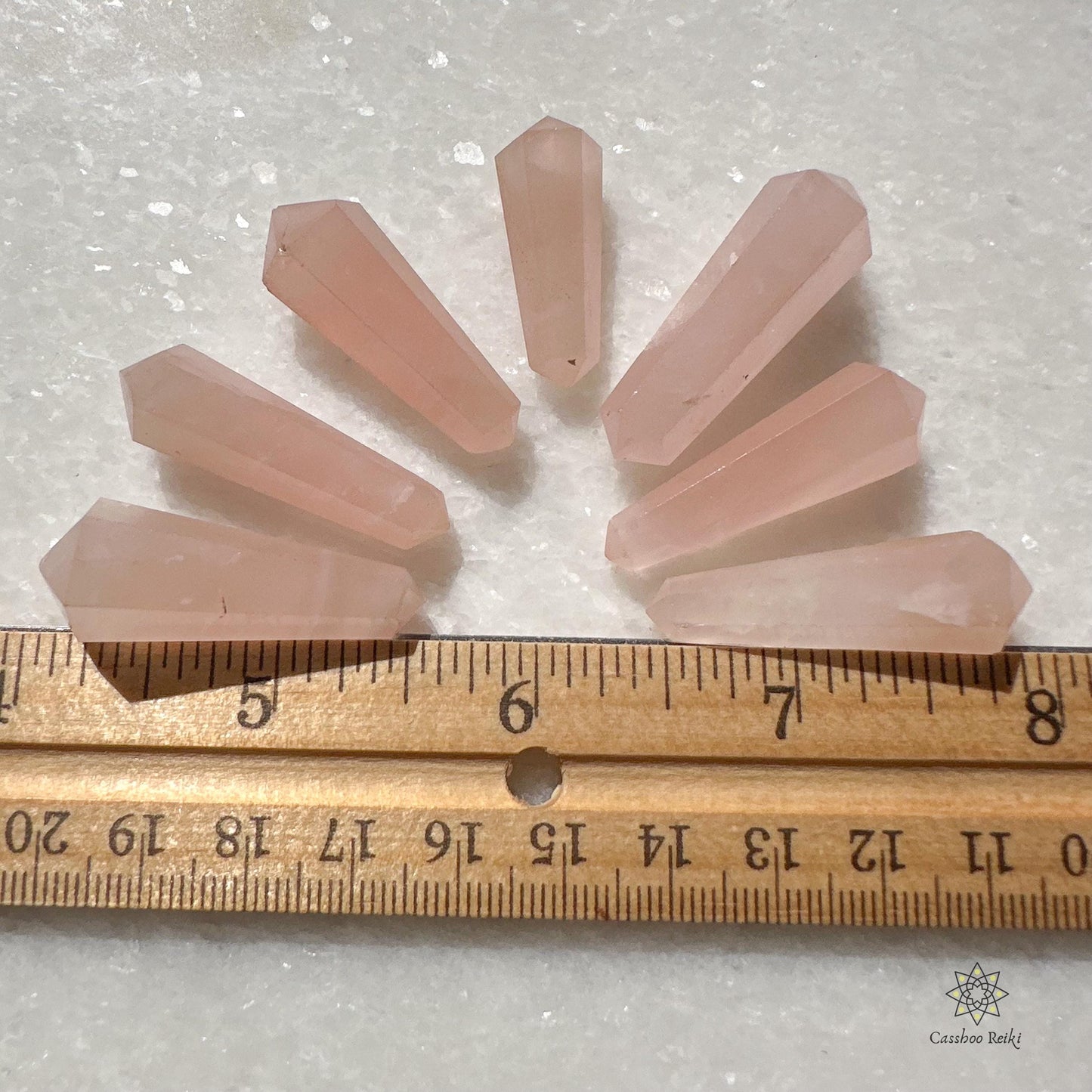 Double Terminated Rose Quartz Wand | Mini Rose Quartz point | Crystals for grids| Crystal for Jewelry making