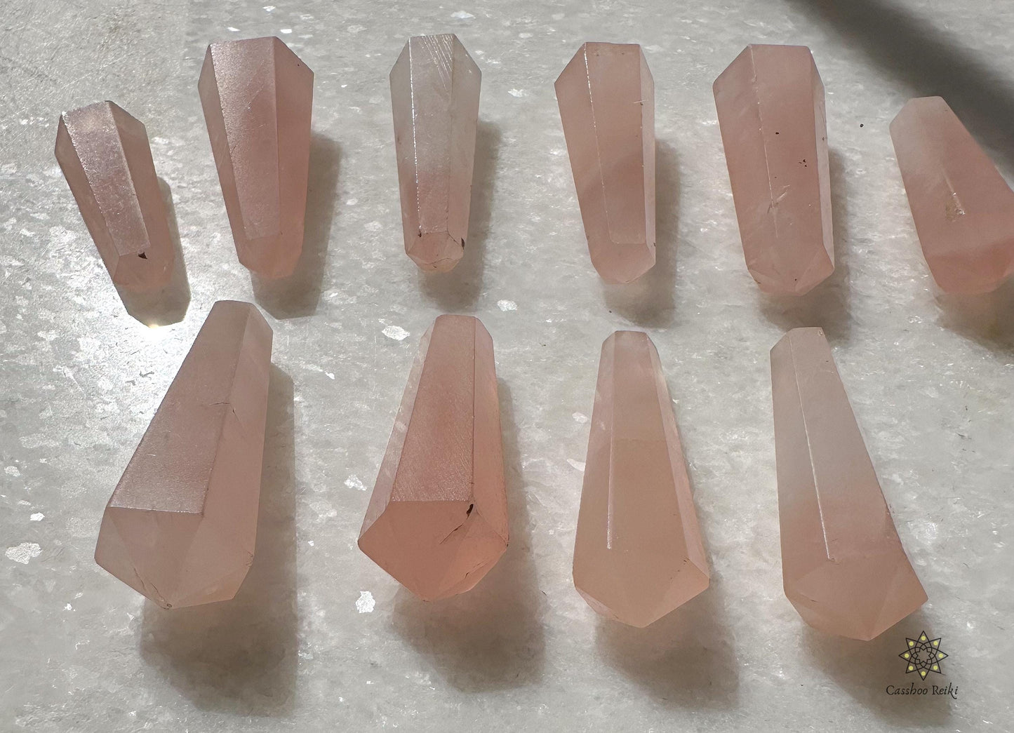 Double Terminated Rose Quartz Wand | Mini Rose Quartz point | Crystals for grids| Crystal for Jewelry making