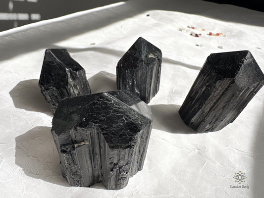 Clearance: Top Polished Black Tourmaline Crystal Tower