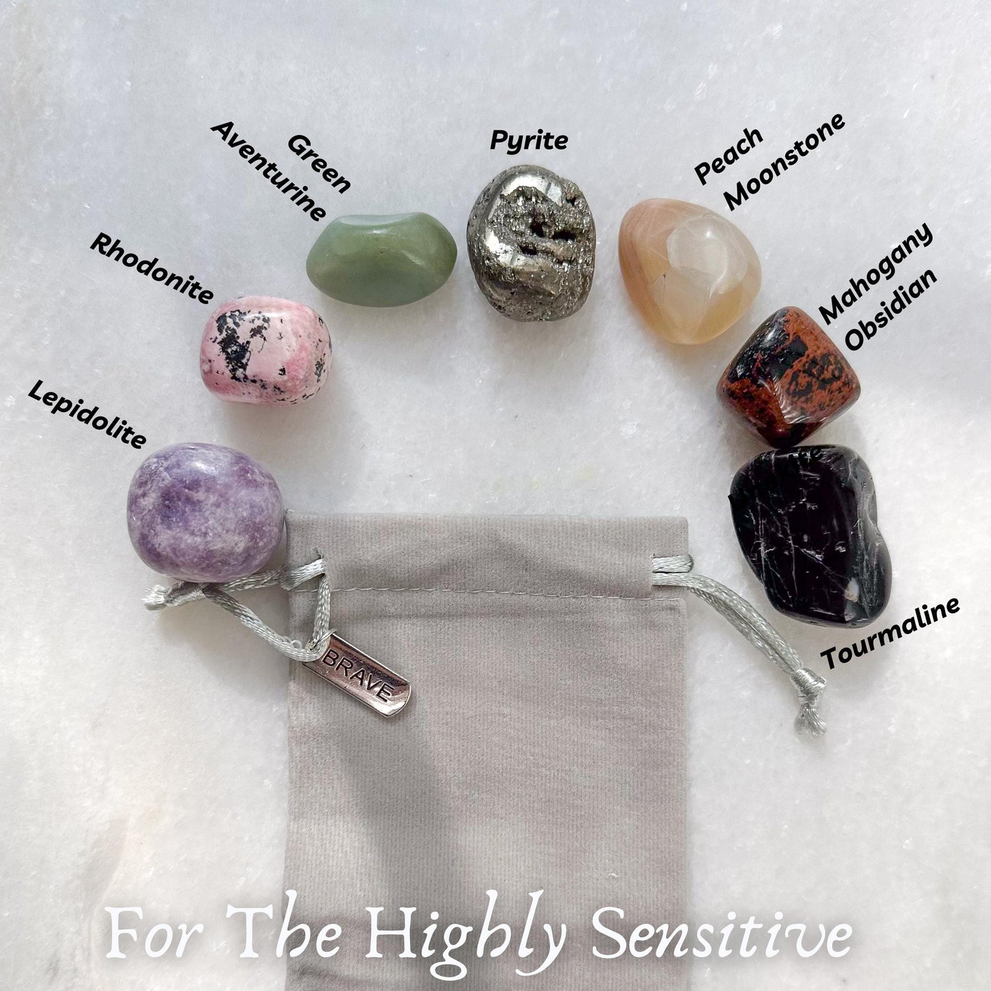 7-Crystal Set for Empathy and Personal Power | Empath Crystals | Crystals for Highly Sensitive People