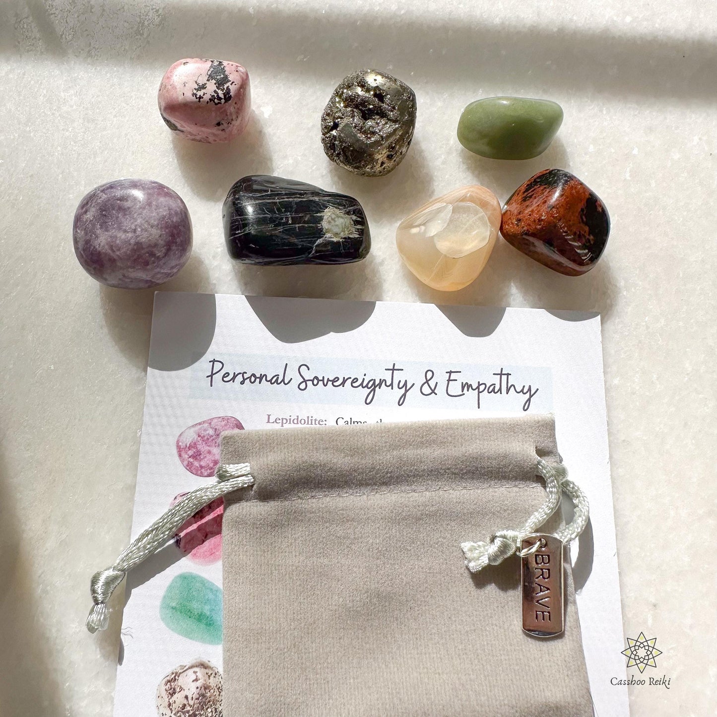 7-Crystal Set for Empathy and Personal Power | Empath Crystals | Crystals for Highly Sensitive People