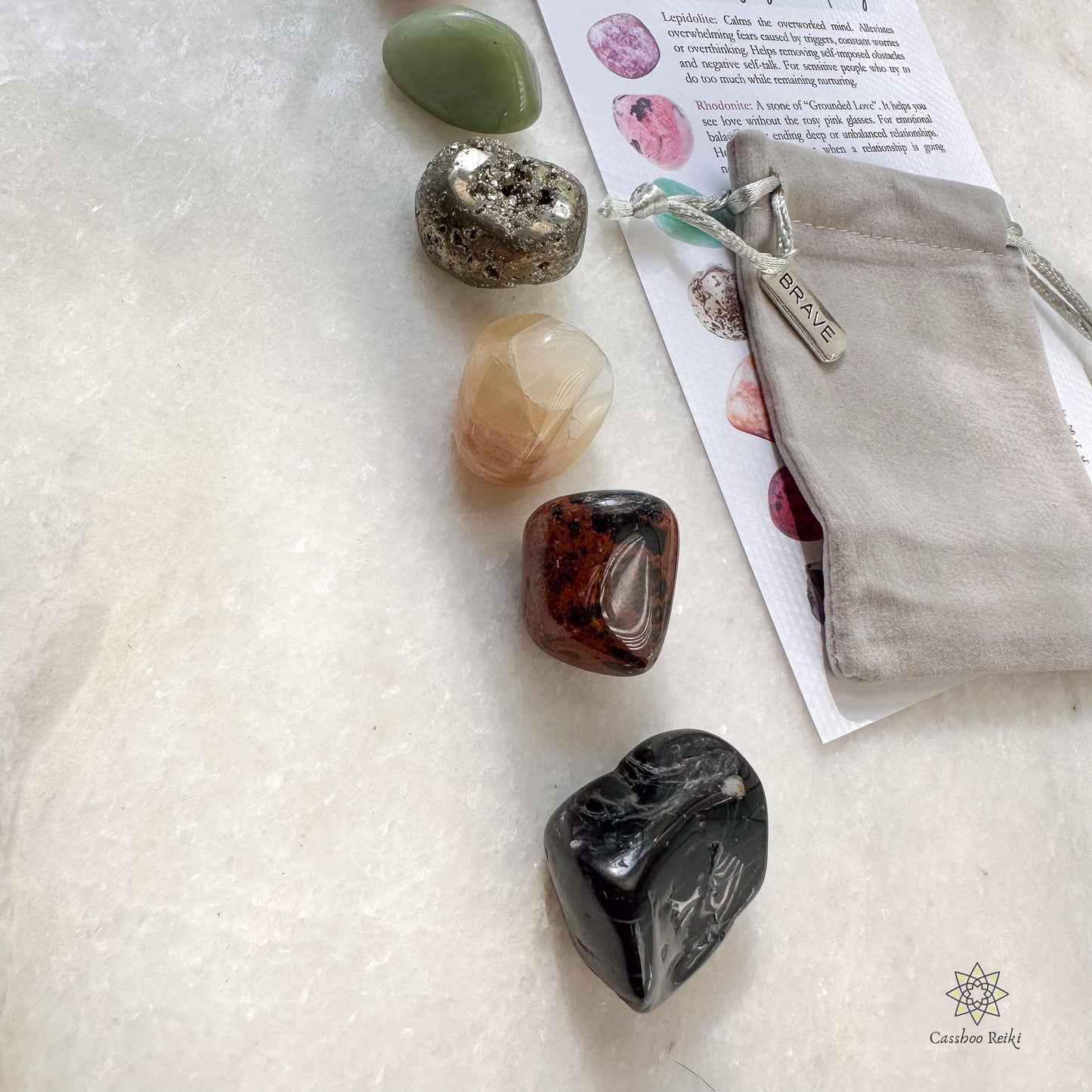 7-Crystal Set for Empathy and Personal Power | Empath Crystals | Crystals for Highly Sensitive People