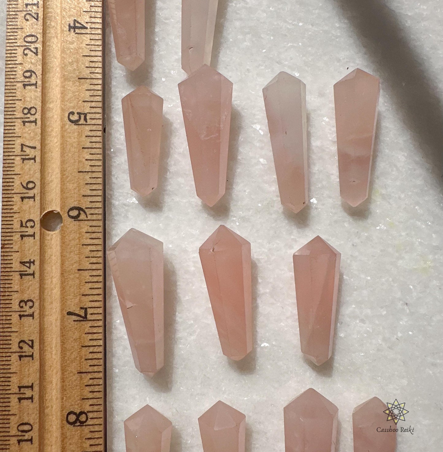 Double Terminated Rose Quartz Wand | Mini Rose Quartz point | Crystals for grids| Crystal for Jewelry making