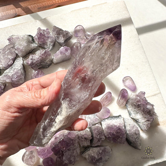 Extra Large Amethyst Wand | 7-inch Amethyst Natural Point | Amethyst Scepter.