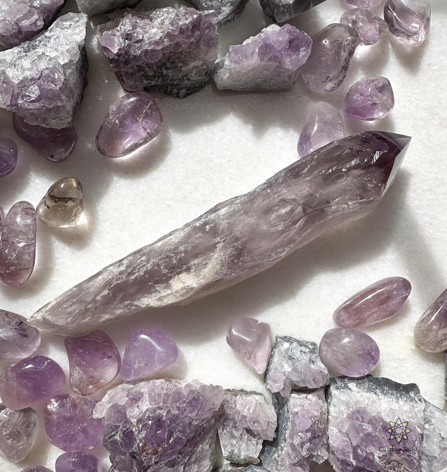 Extra Large Amethyst Wand | 7-inch Amethyst Natural Point | Amethyst Scepter.