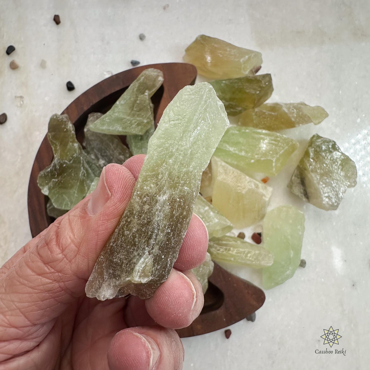 Natural Green Calcite | Rough Green Calcite | Heart chakra stone