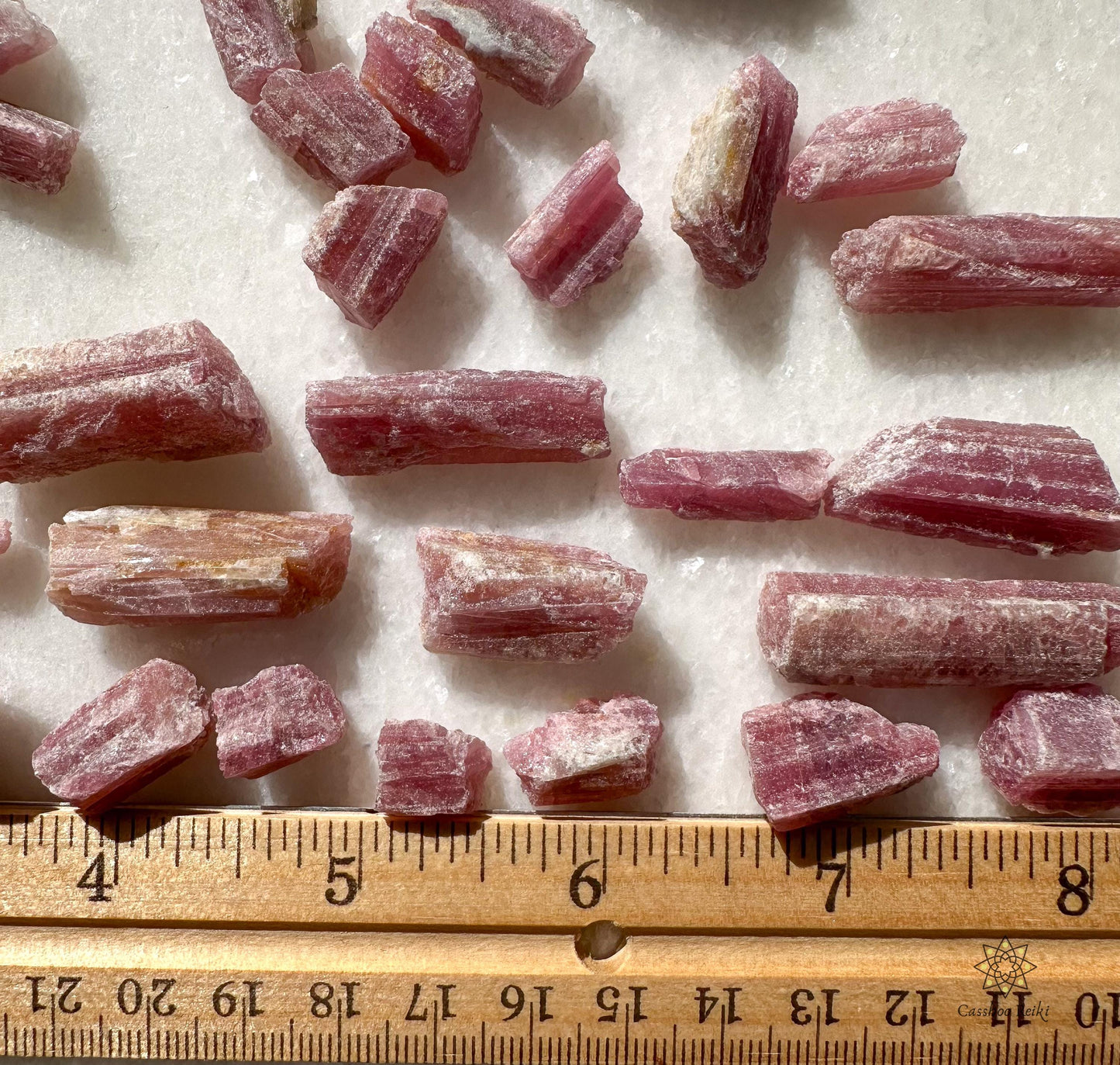 Mini Pink-Red Tourmaline | Rubellite Petite Rods | Rubellite 10 gram packs, 0.4 - 1 inch | Stone for narcissist protection, family reunions.