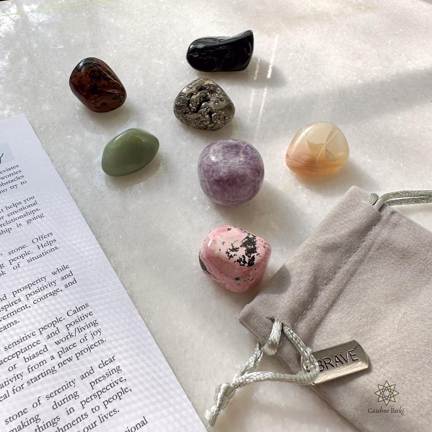 7-Crystal Set for Empathy and Personal Power | Empath Crystals | Crystals for Highly Sensitive People