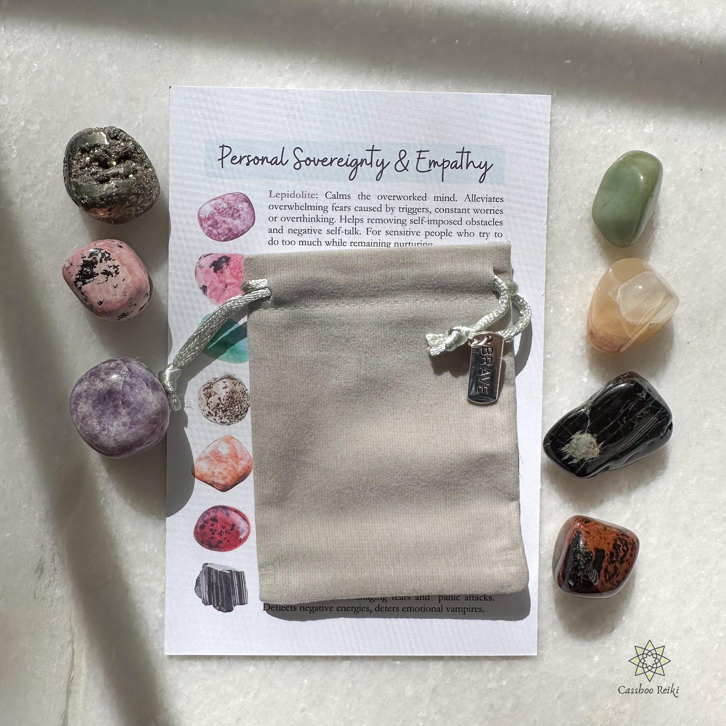 7-Crystal Set for Empathy and Personal Power | Empath Crystals | Crystals for Highly Sensitive People