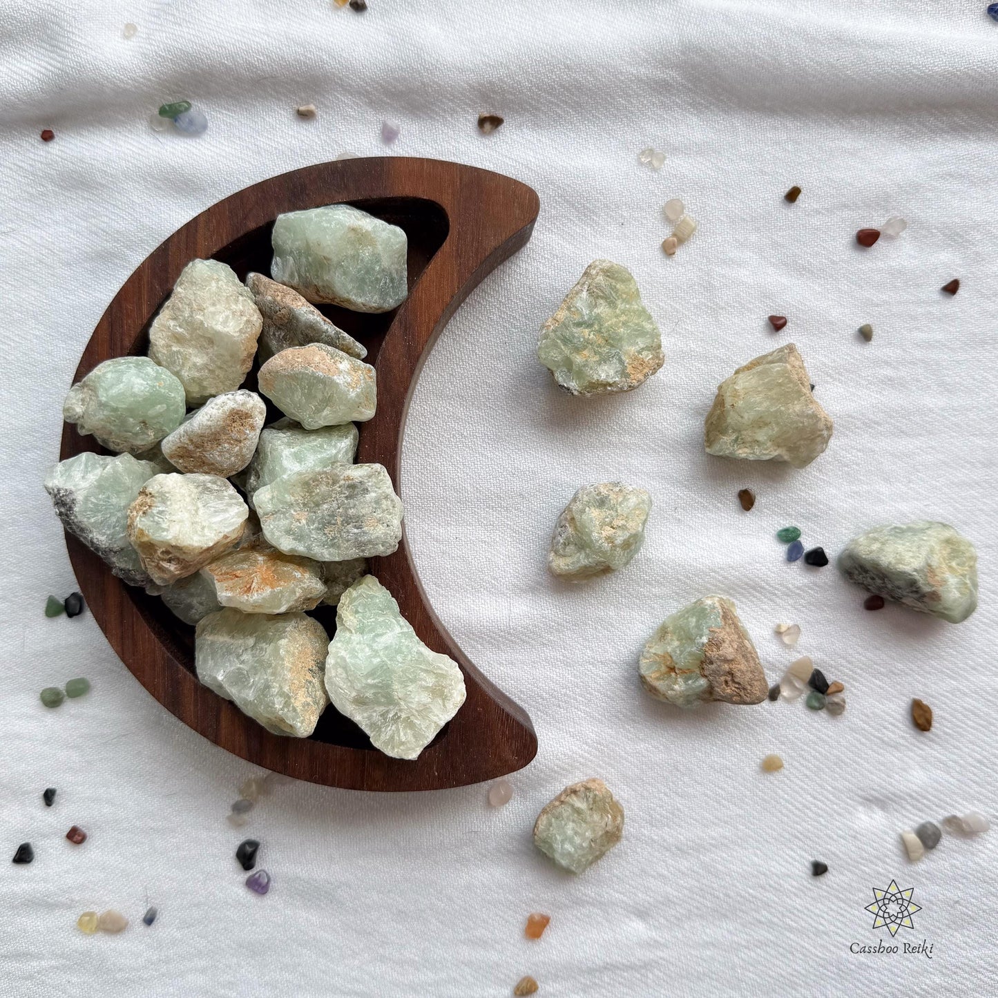 Prehnite, Tumbled or Rough | Gift for Mediums or Psychics
