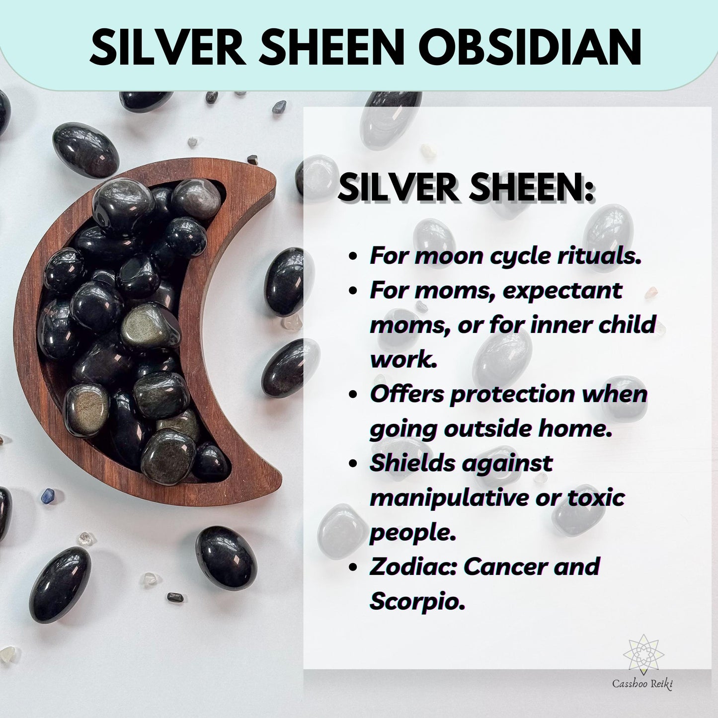 Gold or Silver Sheen Obsidian | Tumbled Sheen Obsidian | Stone for business owners, entrepreneurs or Moms.
