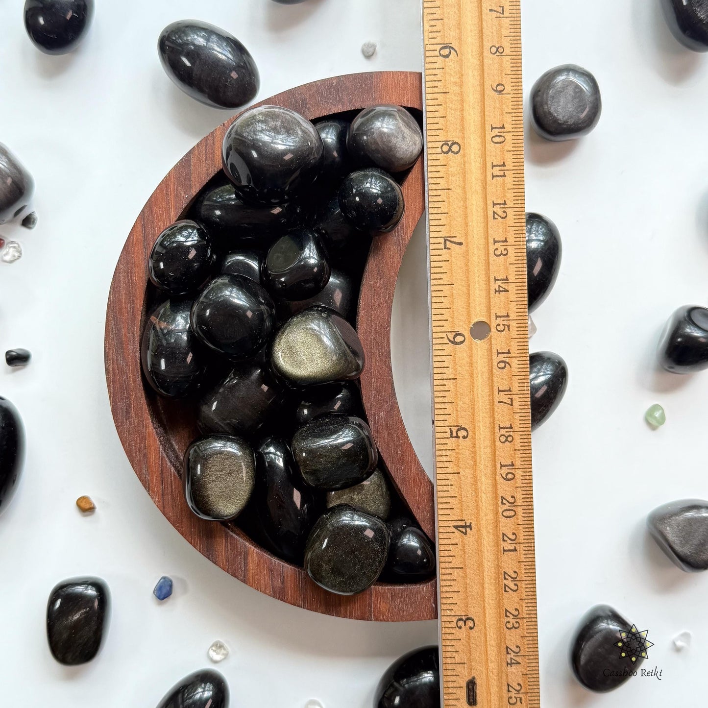 Gold or Silver Sheen Obsidian | Tumbled Sheen Obsidian | Stone for business owners, entrepreneurs or Moms.