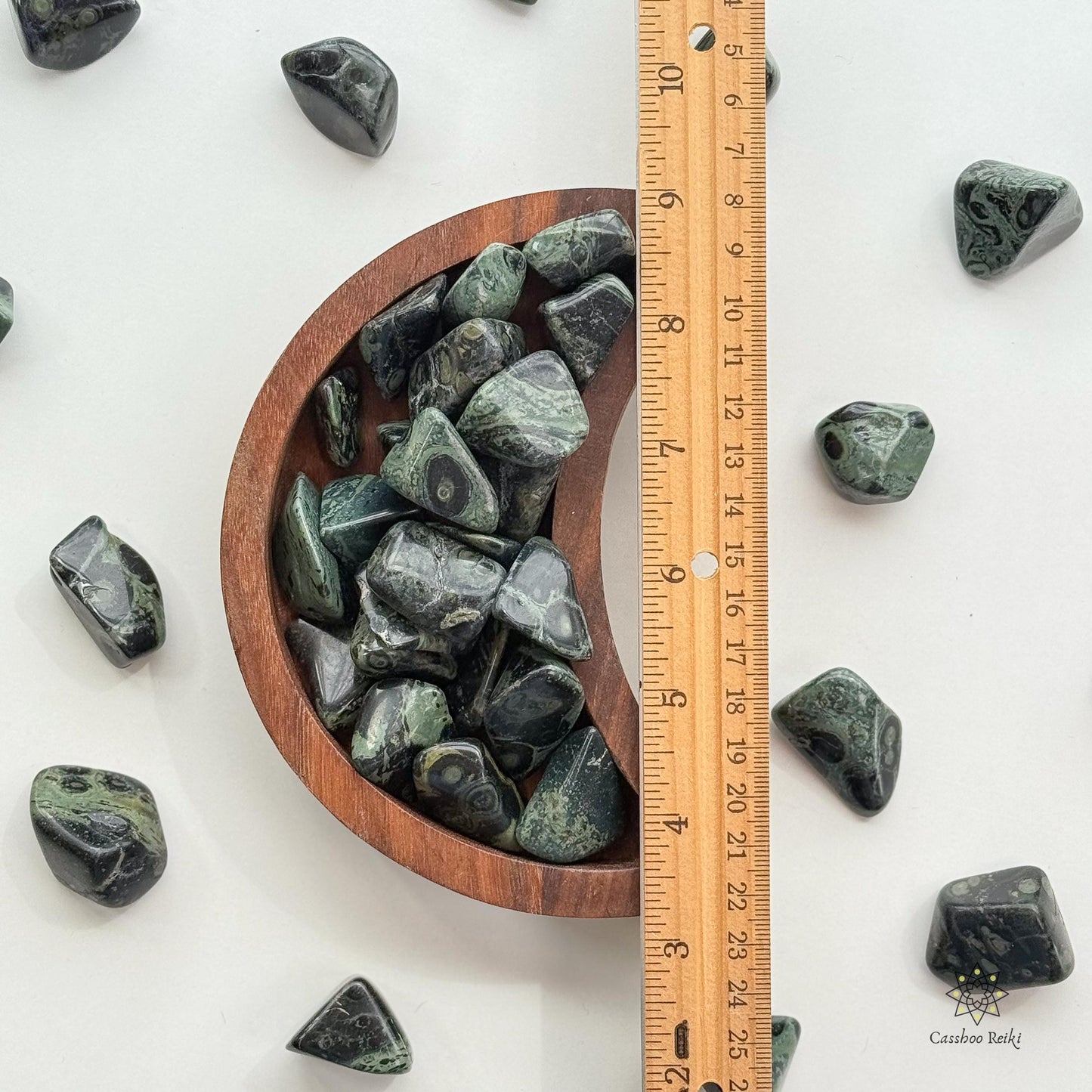 Tumbled Kambaba Jasper | Green Stromatolite | Crocodile Rock