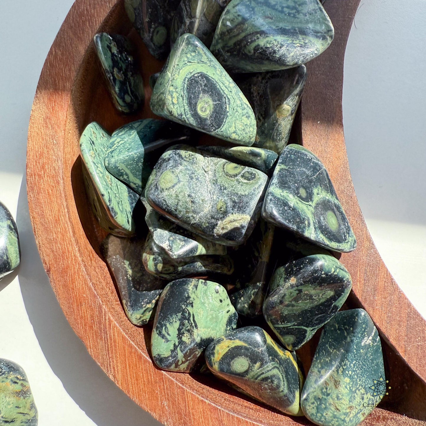 Tumbled Kambaba Jasper | Green Stromatolite | Crocodile Rock
