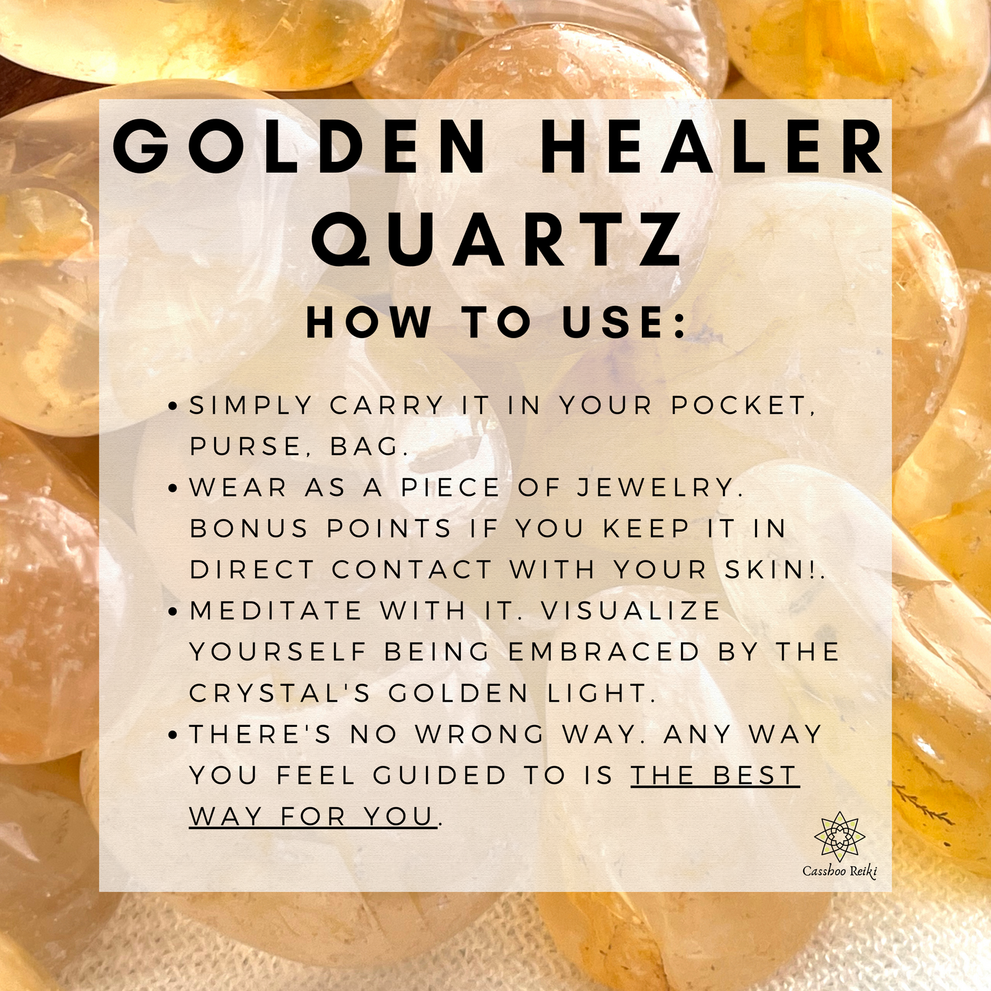 Golden Healer Quartz, Tumbled