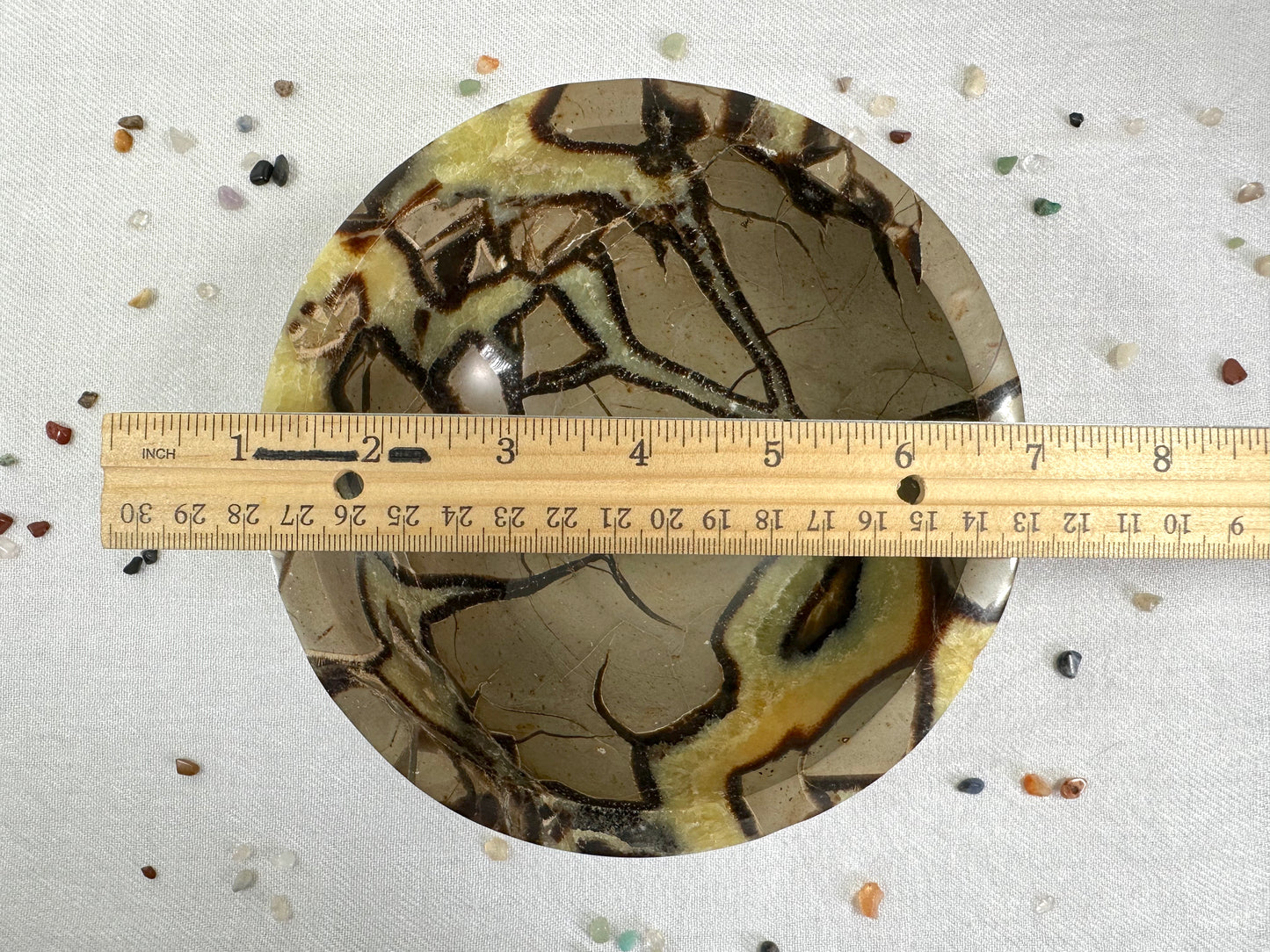 Natural Septarian Carved Bowl | Natural Gemstone Carved Bowl | Centerpiece Decor