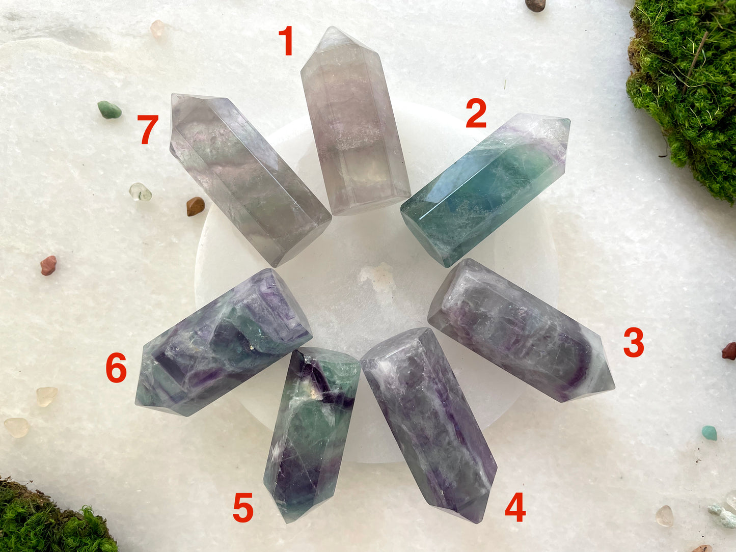 Rainbow Fluorite obelisk, small