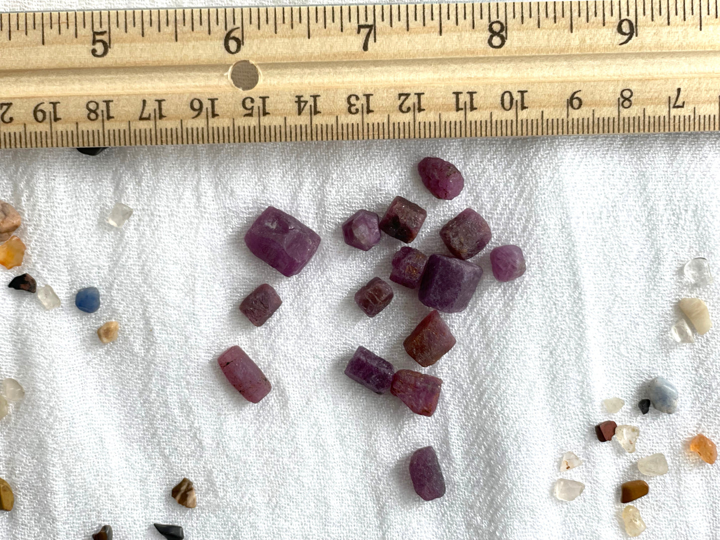 Raw Natural Ruby crystals. Reiki Infused