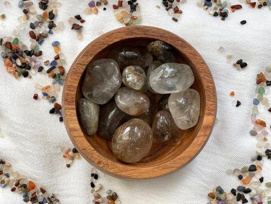 Lodolite, Shaman Quartz. Tumbled