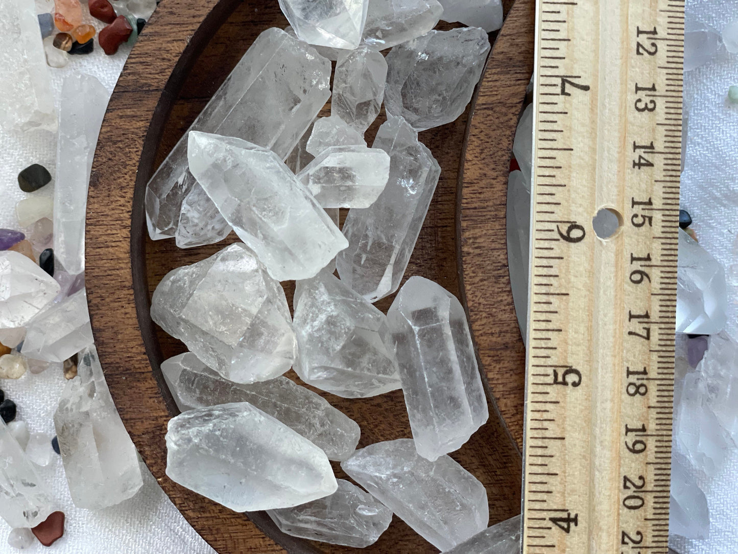 Clear Quartz point. Commercial grade