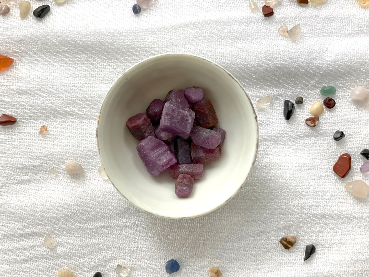 Raw Natural Ruby crystals. Reiki Infused