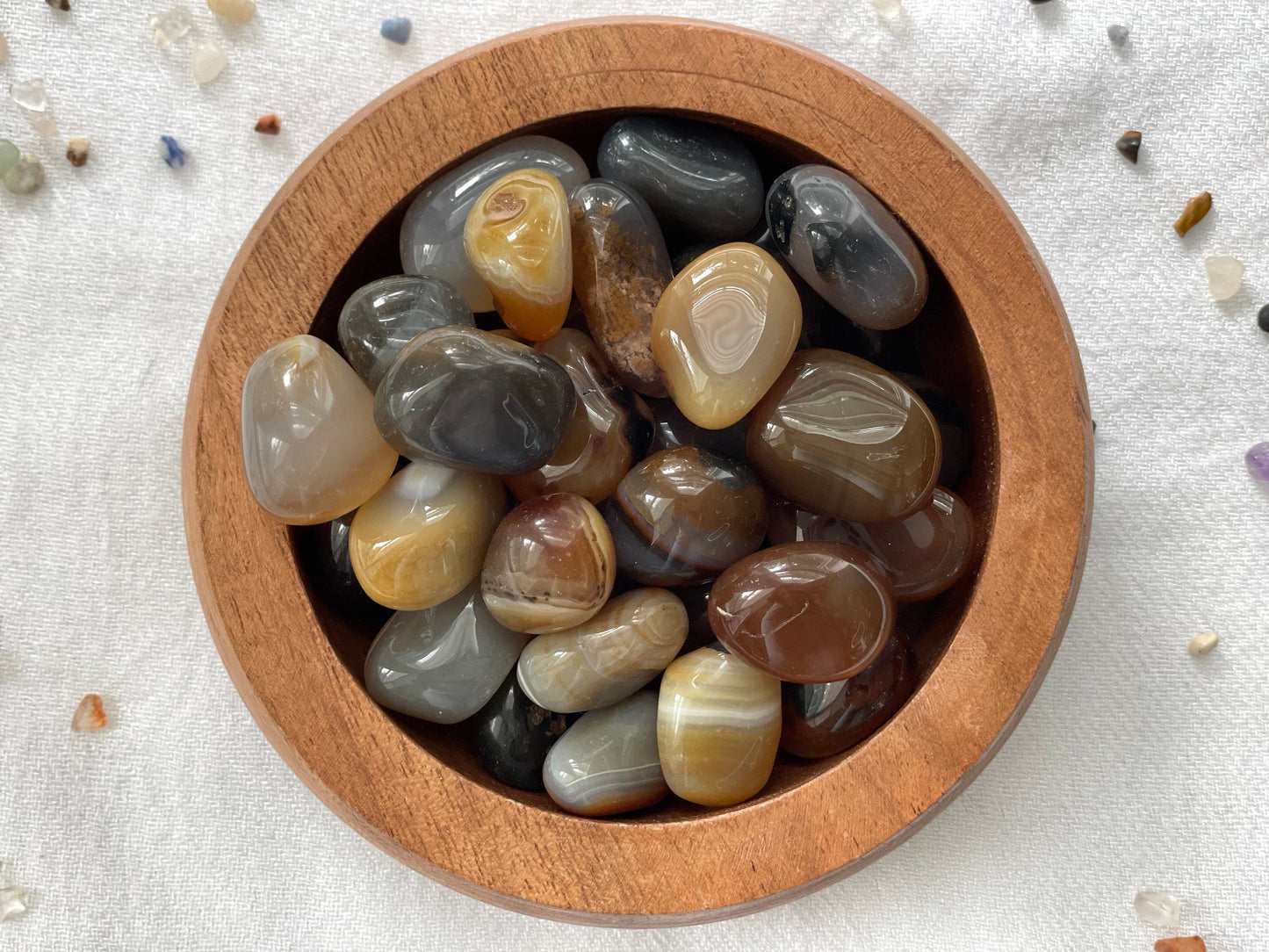 Natural Agate, tumbled