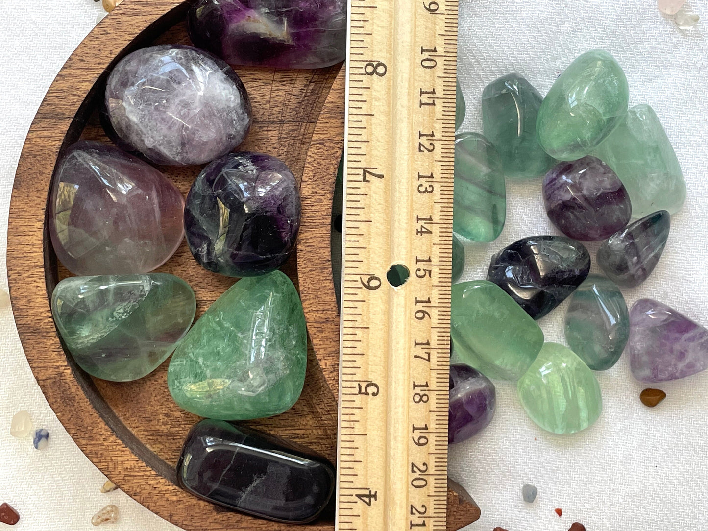 Tumbled Rainbow Fluorite