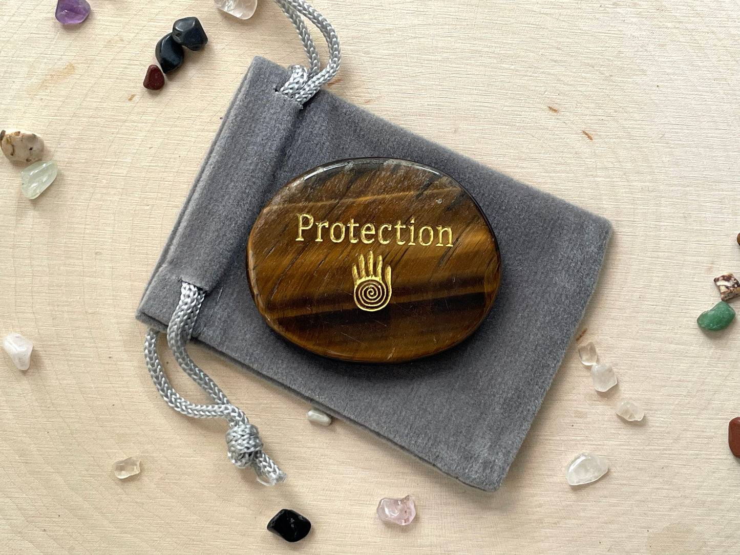 Protection, Palm Stone in Tiger's Eye