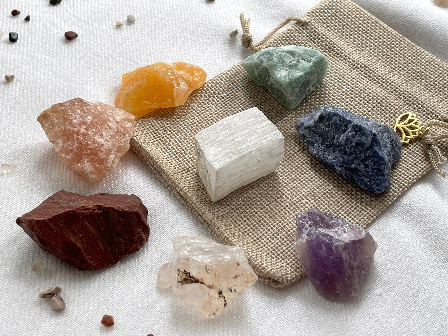 Chakra Rough Stone set