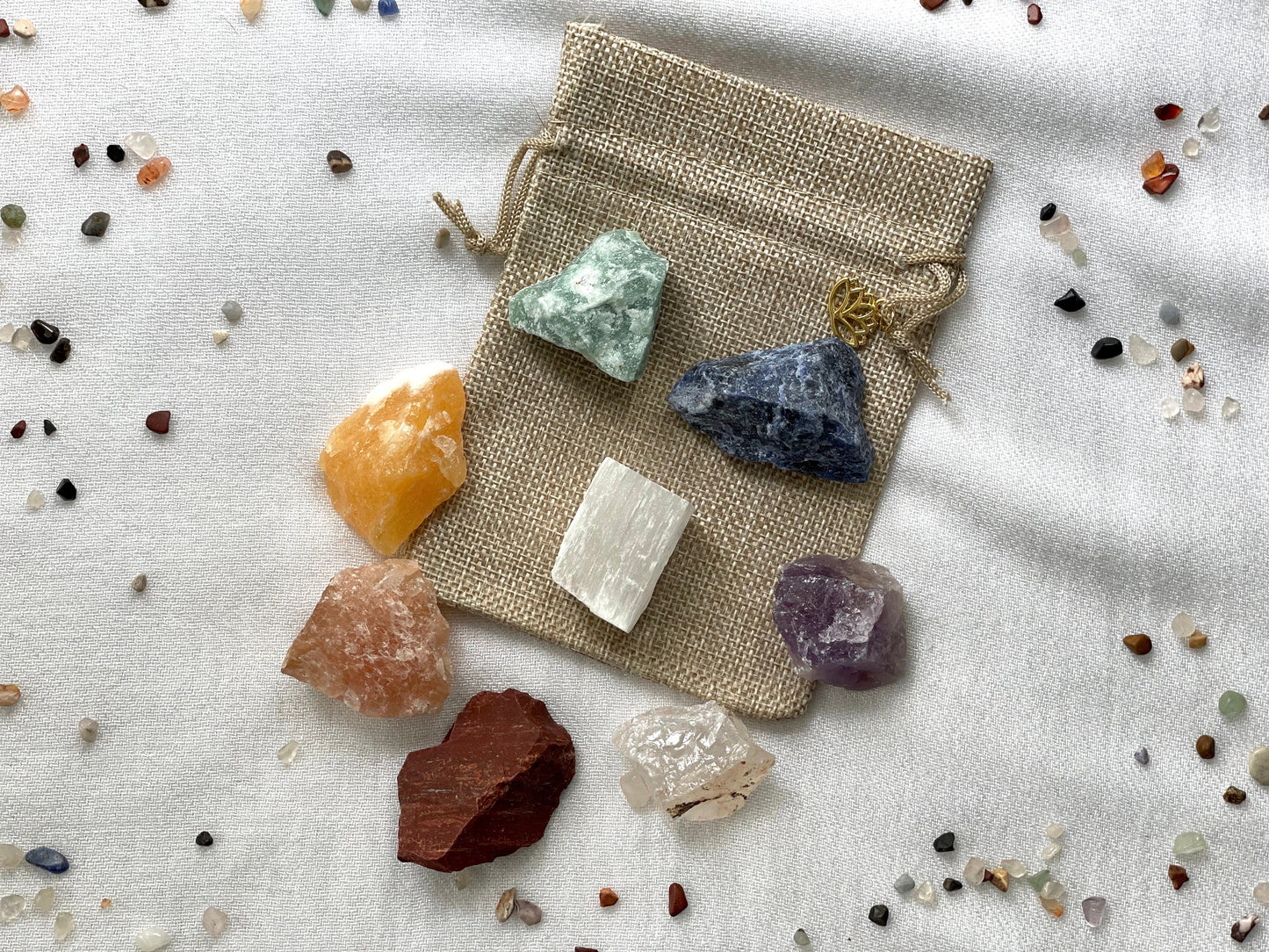 Chakra Rough Stone set