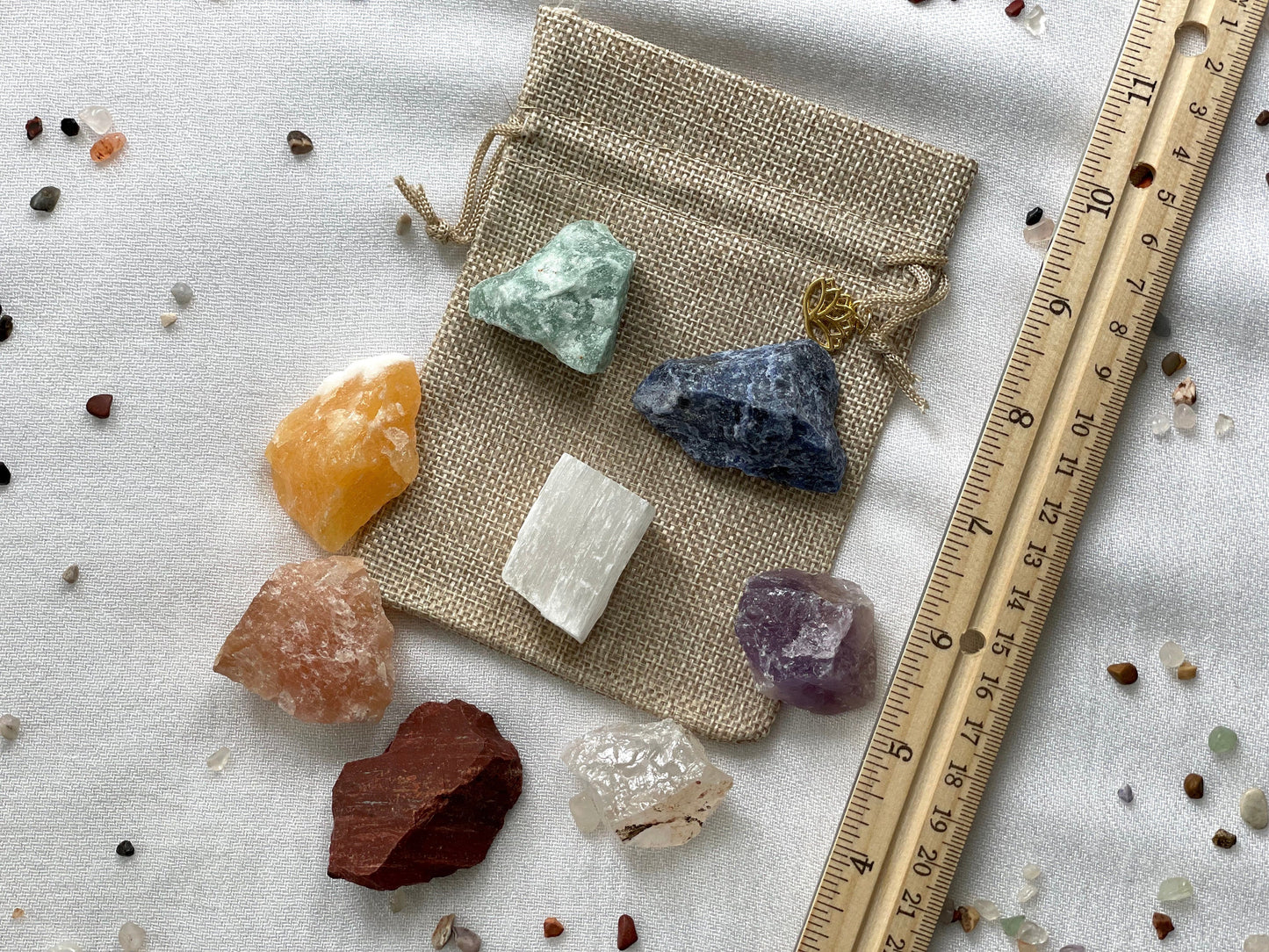 Chakra Rough Stone set