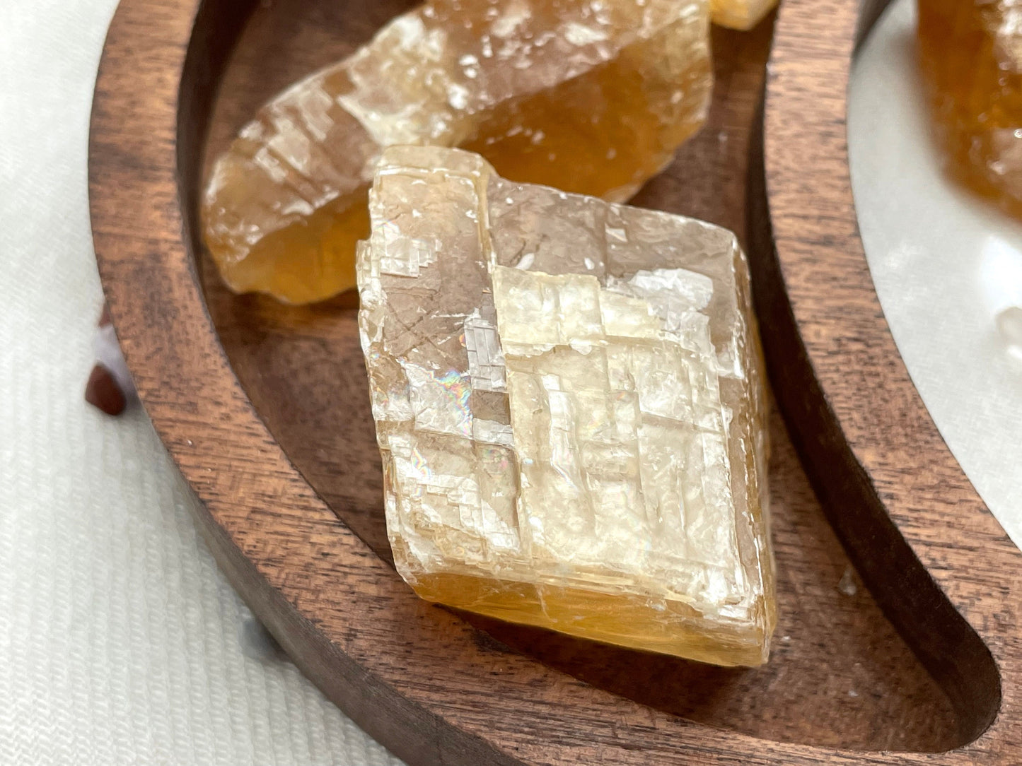 Honey Calcite, rough