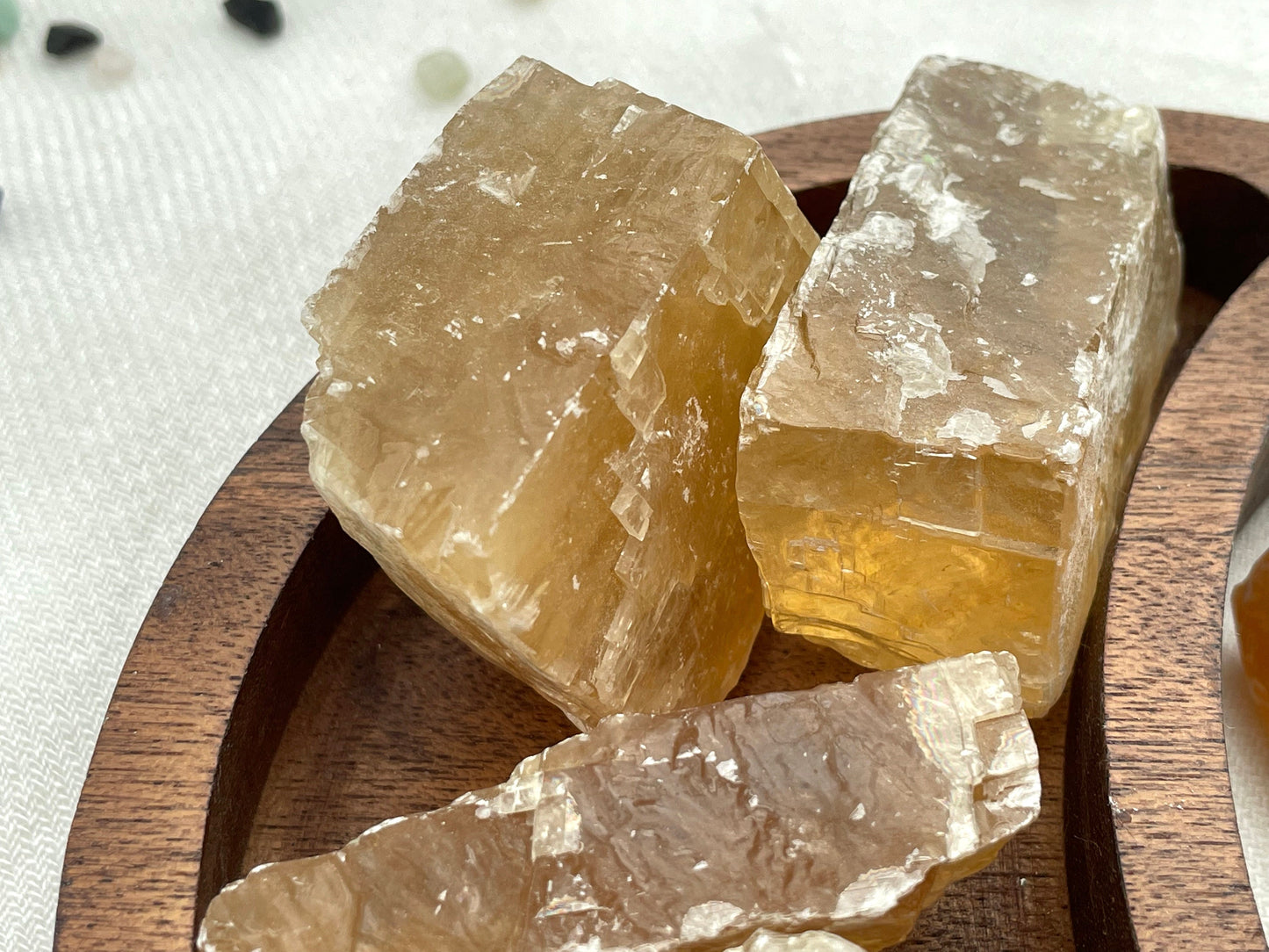 Honey Calcite, rough