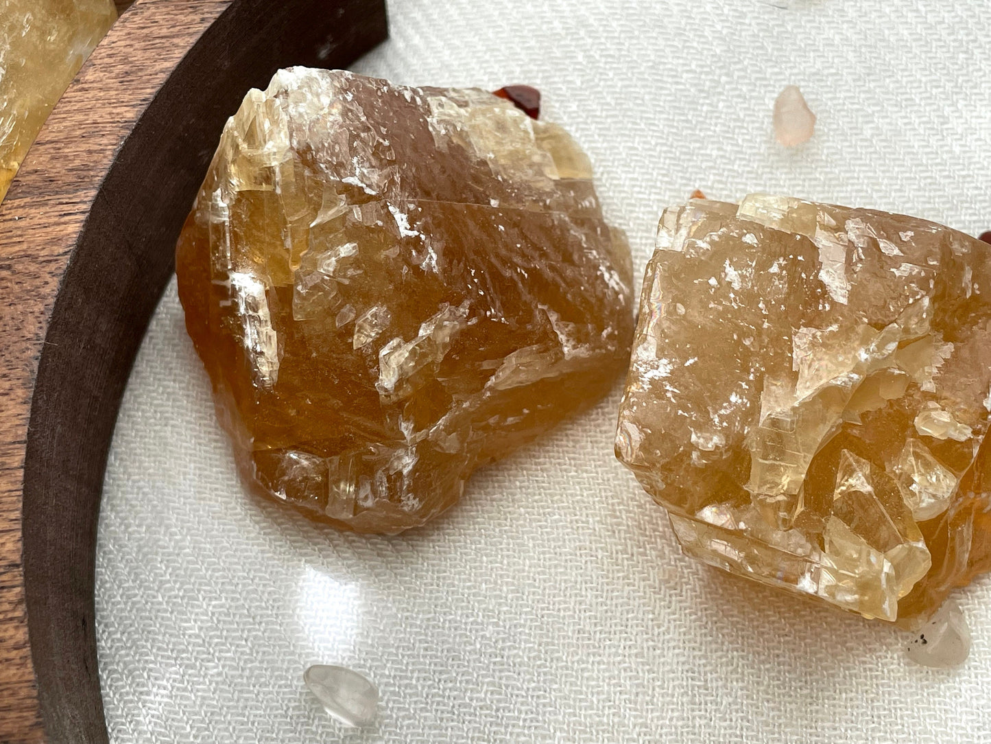 Honey Calcite, rough