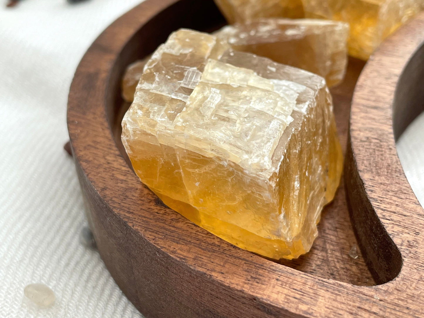 Honey Calcite, rough