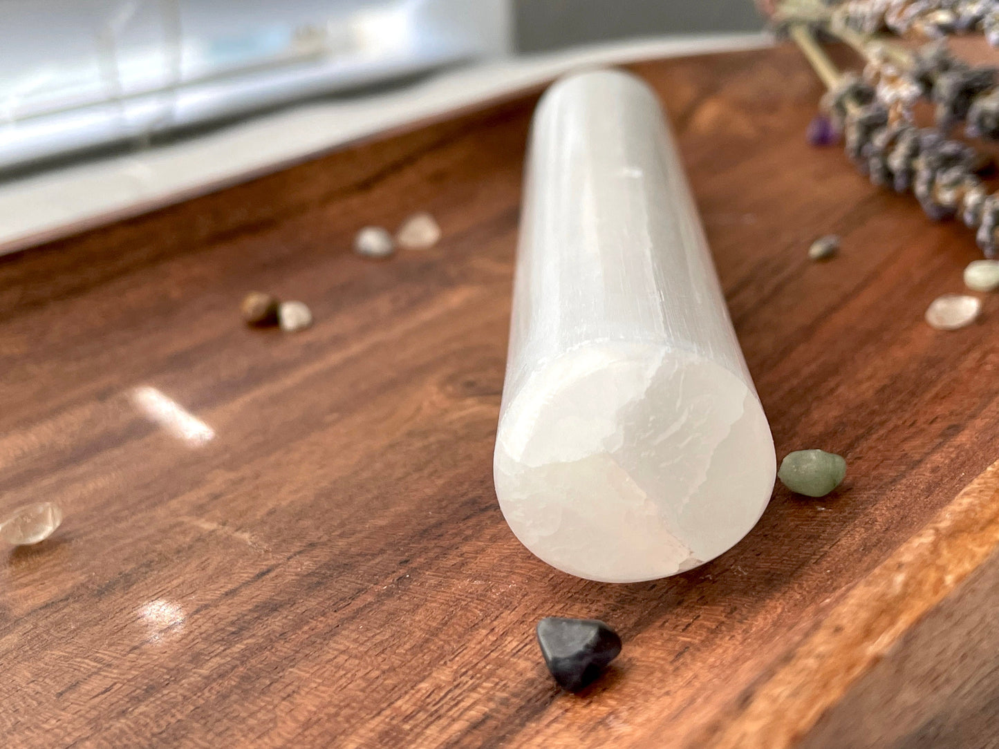 Selenite Wand, polished