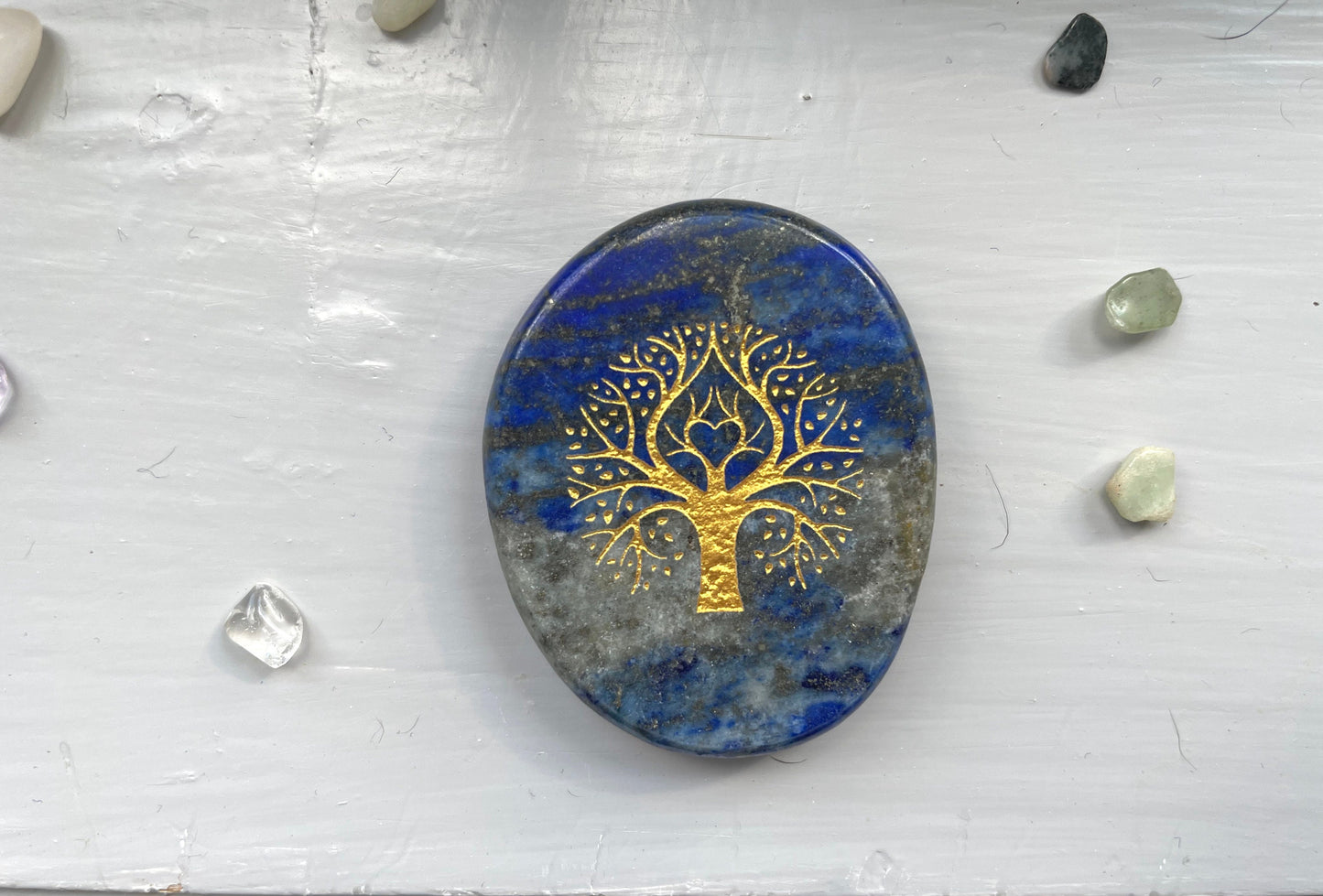 Palm Stone Tree of Life in Lapis Lazuli