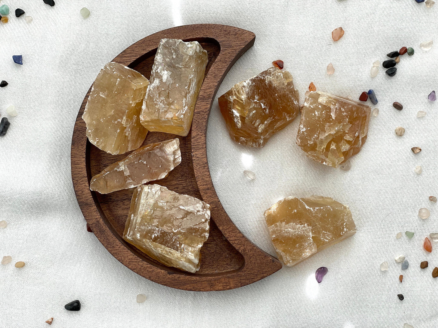 Honey Calcite, rough