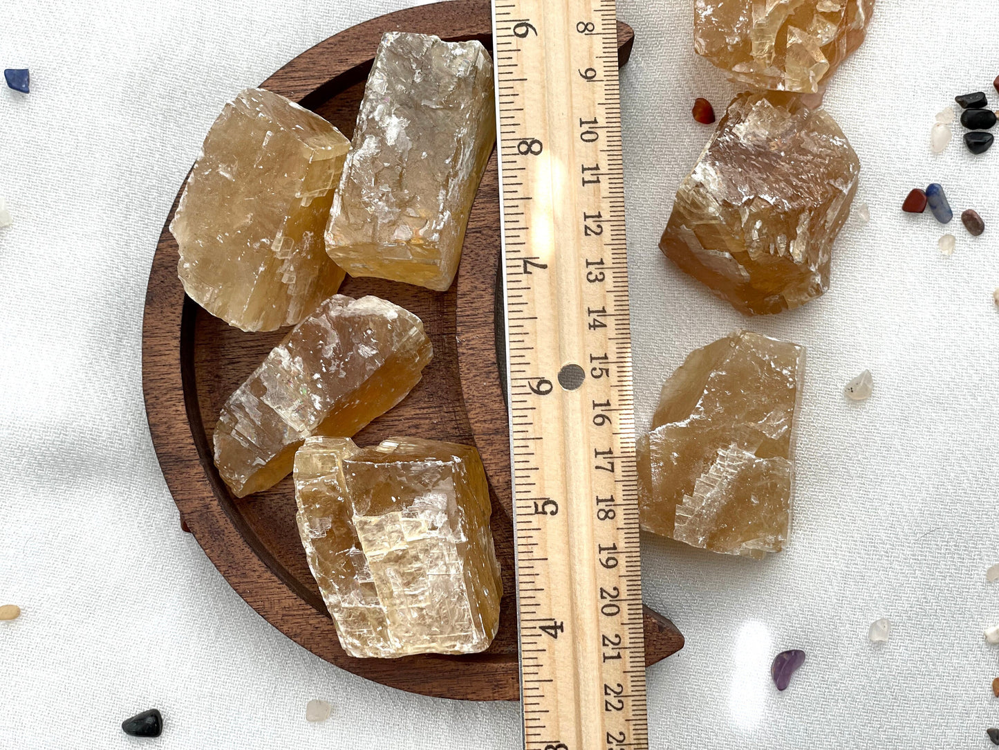 Honey Calcite, rough