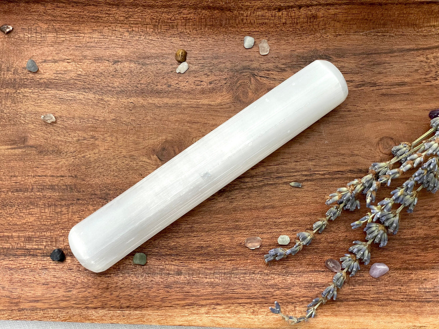 Selenite Wand, polished