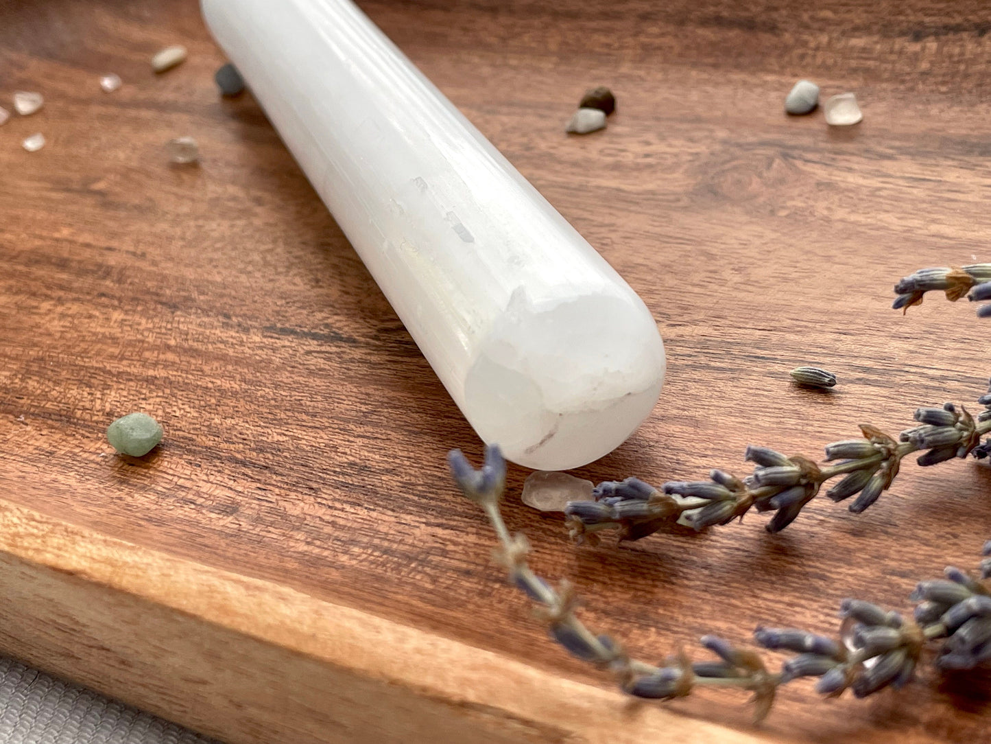 Selenite Wand, polished