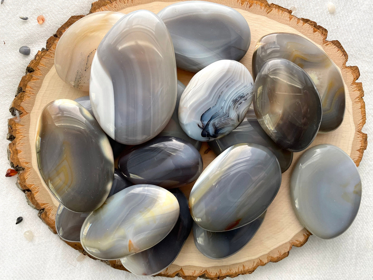 Banded Agate Palm Stone