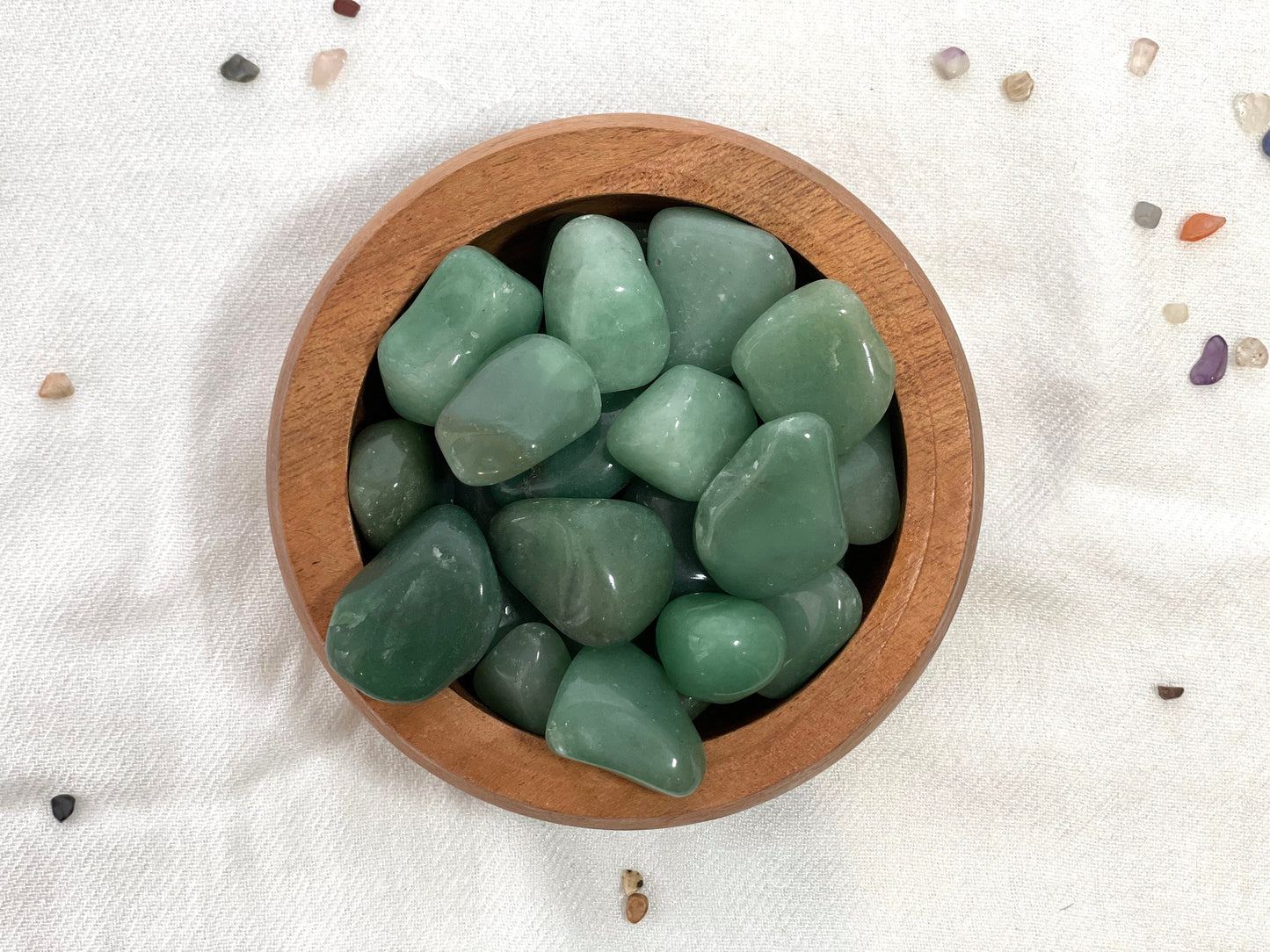Tumbled Green Aventurine from Brazil | Tumbled Green Quartz | Crystal for Empath protection & Abundance
