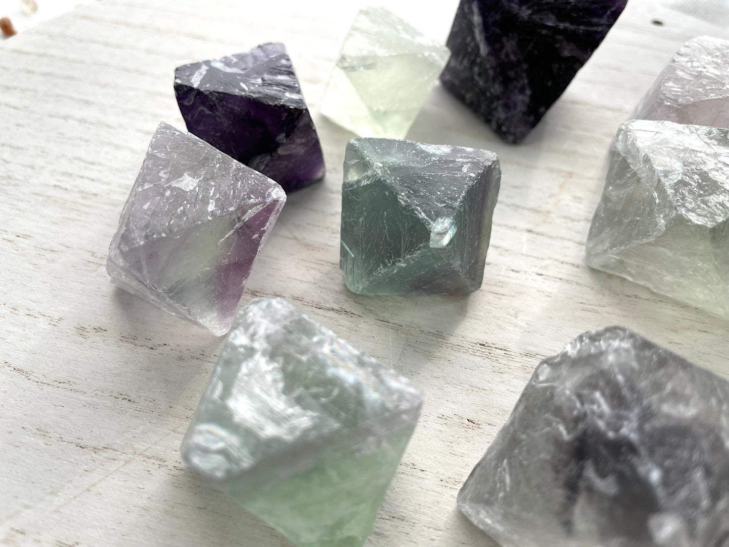 Rainbow Fluorite Octahedrons 1.25-1.5 inch