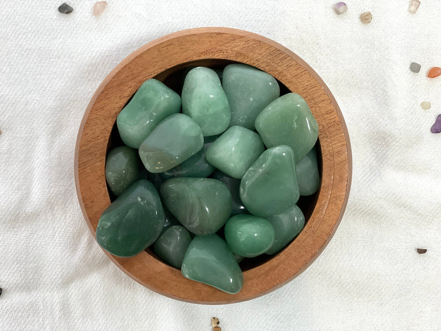 Tumbled Green Aventurine from Brazil | Tumbled Green Quartz | Crystal for Empath protection & Abundance