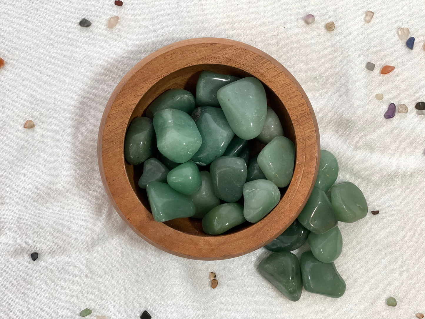 Tumbled Green Aventurine from Brazil | Tumbled Green Quartz | Crystal for Empath protection & Abundance