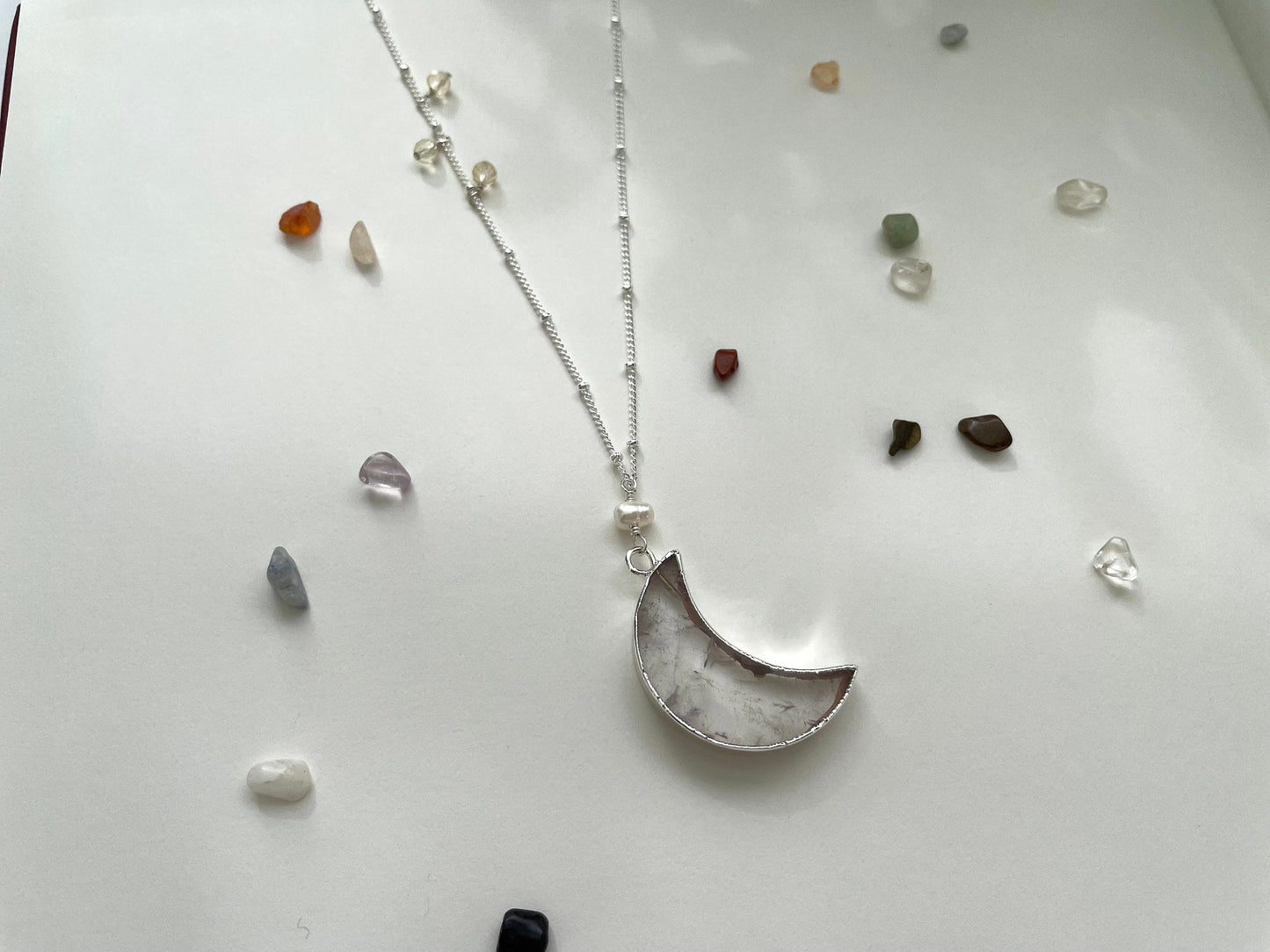 Agate Moon Necklace