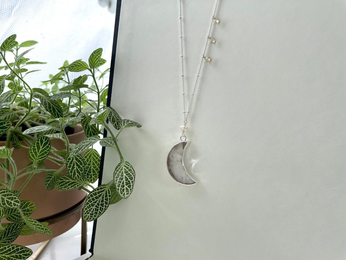 Agate Moon Necklace