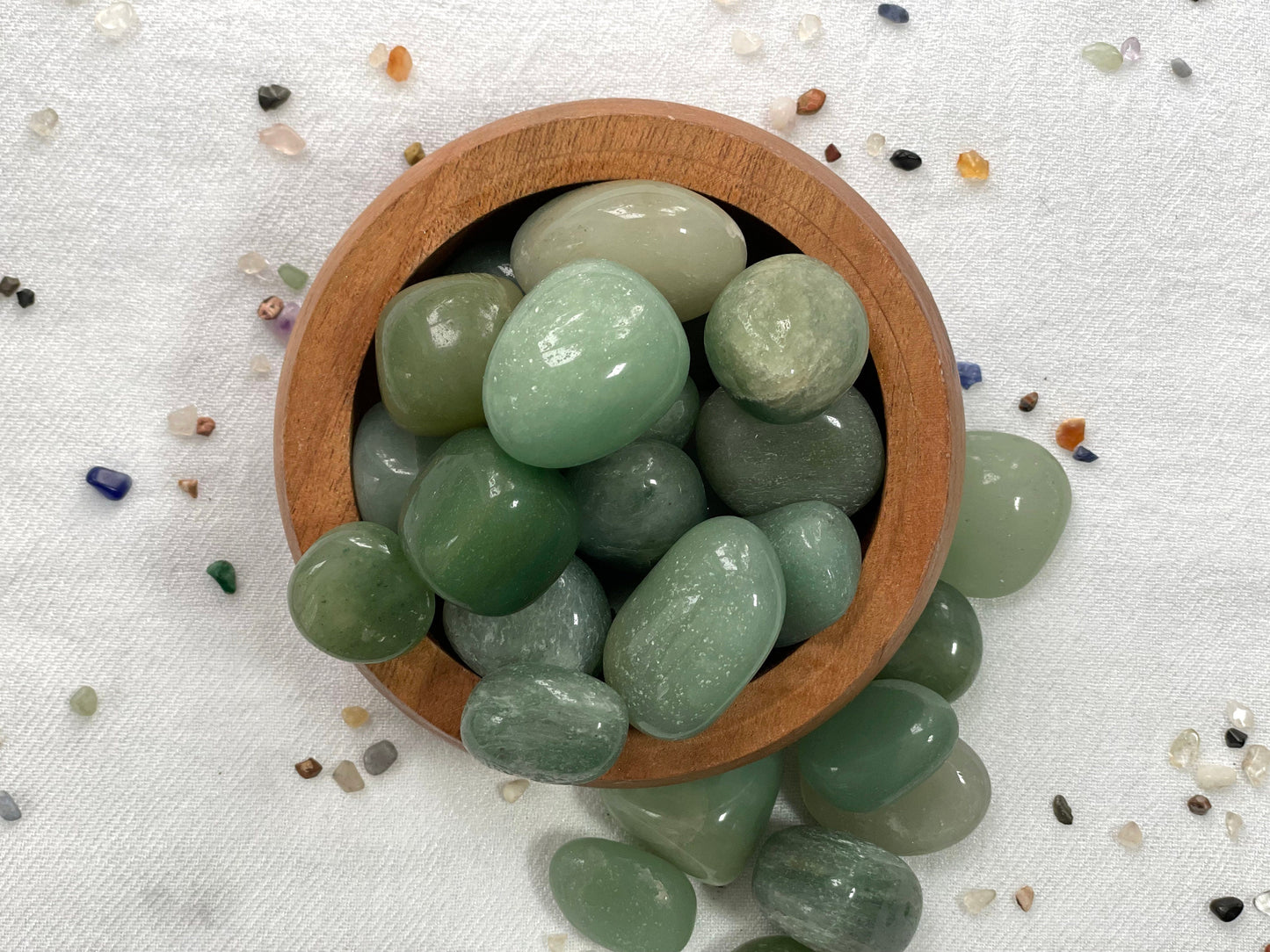 Tumbled Green Aventurine from India | Tumbled Green Quartz | Crystal for Empath protection & Abundance