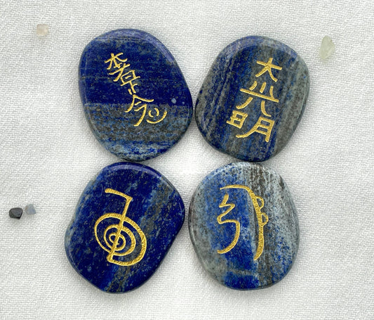 Reiki Symbols in Lapis Lazuli. Reiki Infused